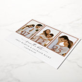 Folie Save the Date Photo Lijst Announcement Kaart (Gedraaid)