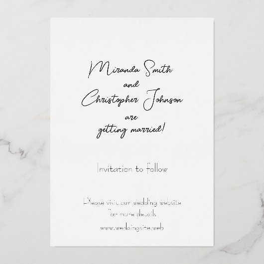 Folie Save the Dates Folie Uitnodiging (Achterkant)