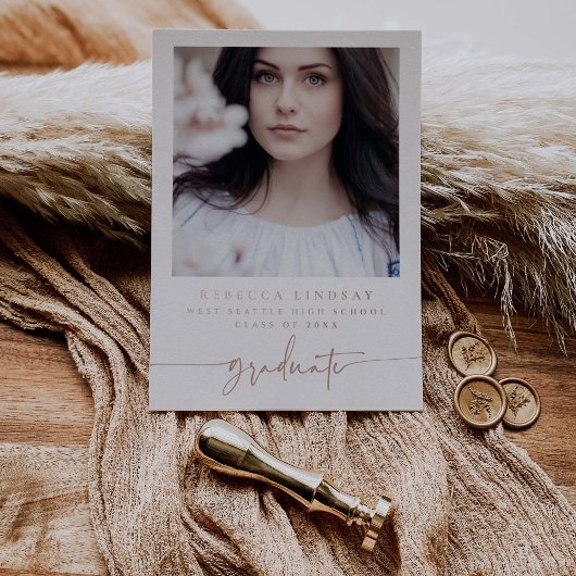 Folie Script Afstudeerkaart Foto Kaarten