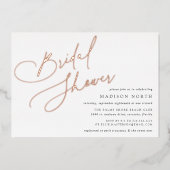 Folie script | Eenvoudig elegant Vrijgezellenfeest Folie Uitnodiging (Voorkant)