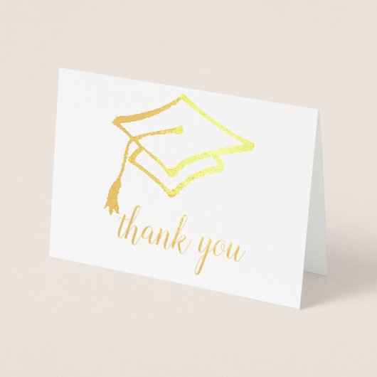 Folie script en graduatie cap & tassel design kaarten (Voorkant)