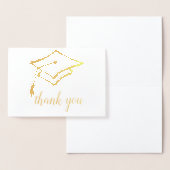 Folie script en graduatie cap & tassel design kaarten (Display)