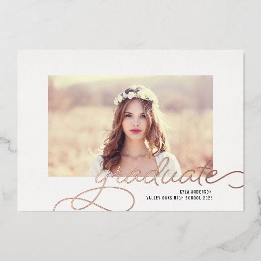 Folie Script Lijst | Aankondiging foto-Afstuderen (Voorkant)