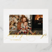 Folie Script Prettige feestdagen Elegant Photo Bri (Voorkant)