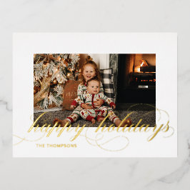 Folie Script Prettige feestdagen Elegant Photo Bri