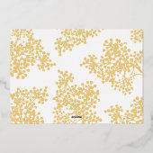 Folie Script Prettige feestdagen Foliage-fotokaart (Achterkant)