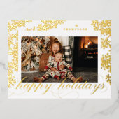 Folie Script Prettige feestdagen Foliage Photo Bri (Voorkant)