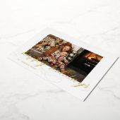 Folie Script Prettige feestdagen legante fotokaart (Gedraaid)