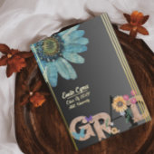 Folie Script Retro floral Afstuderen Aankondiging