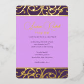 Folie Scrolly Rand Je kiest Alle Kleuren Folie Uitnodiging (Voorkant)