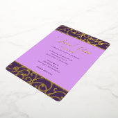 Folie Scrolly Rand Je kiest Alle Kleuren Folie Uitnodiging (Gedraaid)