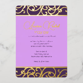 Folie Scrolly Rand U kiest Alle kleuren Folie Uitnodiging