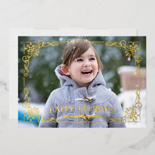 Folie Sieraardframe Prettige Feestdagen Kerstkaart Uitnodiging