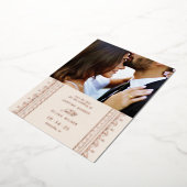 Folie Sierlijke Frame Save the Date Kaart - Ivoor (Gedraaid)