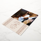 Folie Sierlijke Frame Save the Date Kaart - Ivoork (Gedraaid)