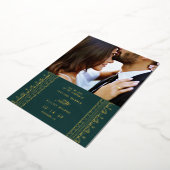 Folie Sierlijke Frame Save the Date Kaart - Turkoo (Gedraaid)