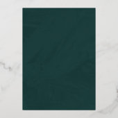 Folie Sierlijke Frame Save the Date Kaart - Turkoo (Achterkant)