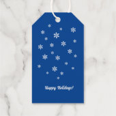 Folie sneeuw donkerblauw Cadeau Label (Achterkant)