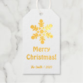 Folie sneeuw donkerblauw Cadeau Label (Voorkant)