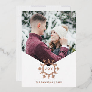 Folie Sneeuwvlok Overlay Kerst Foto Kaart