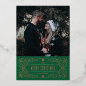 Folie Snowflake Flourish Lijst Kaart - Groen (Voorkant)