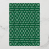 Folie Snowflake Flourish Lijst Kaart - Groen (Achterkant)