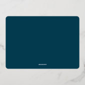  Folie Snowflake-kerstkaart Blauw Folie Feestdagenkaart (Achterkant)