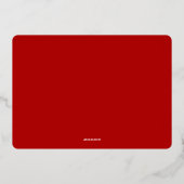 Folie Snowflake-kerstkaart Rood Folie Feestdagenkaart (Achterkant)