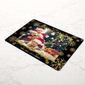  Folie Snowflake-kerstkaart zwart Feestdagenkaart (Gedraaid)