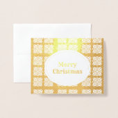 Folie Snowflake Patroon met kerst Folie Kaarten (Voorkant met envelop)