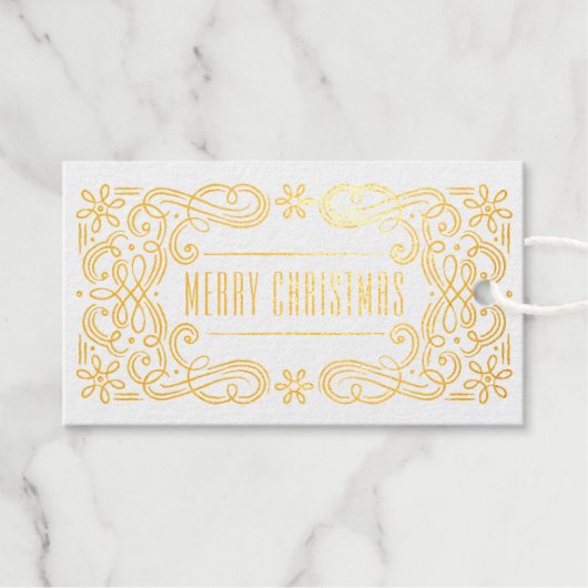 Folie Snowflake Vlaams Lijst Holiday Cadeaus Label (Voorkant (horizontaal))