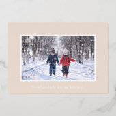 Folie Snowflakes Prettige feestdagen Fotokaart (Achterkant)