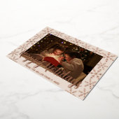 Folie Snowflakes Prettige feestdagen Fotokaart (Gedraaid)