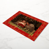 Folie Snowflakes Prettige feestdagen Fotokaart (Gedraaid)