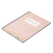 Folie Sparkle Peach Gepersonaliseerd Tijdschrift N Notitieboek (Linkerzijde)
