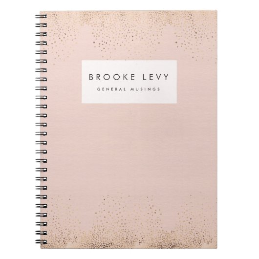 Folie Sparkle Peach Gepersonaliseerd Tijdschrift N Notitieboek (Voorkant)