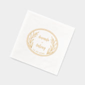 Folie Stamped servetten in retro bloemenstijl. (Links)