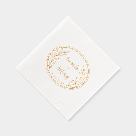 Folie Stamped servetten in retro bloemenstijl. (Rechts)