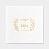 Folie Stamped servetten in retro bloemenstijl. (Voorkant)