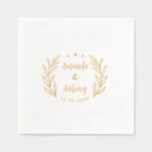 Folie Stamped servetten in retro bloemenstijl. (Voorkant)