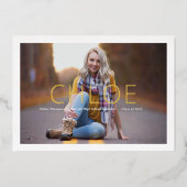 Folie Stijlvolle minimale aankondiging Afstuderen  (Voorkant)