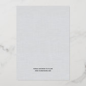 Folie Stof Blauw Eucalyptus Boog YOUR PHOTO Uitnodiging (Achterkant)