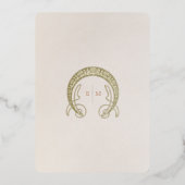 Folie Strelitzia bruiloft uitnodigingen Nouveau Mu (Achterkant)