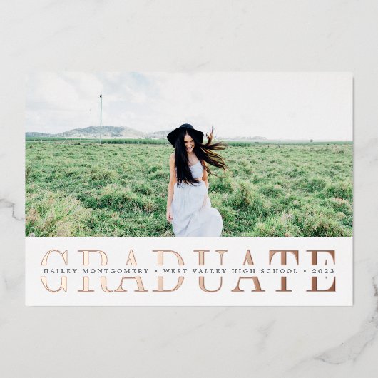 Folie Stripe | Aankondiging foto-Afstuderen (Voorkant)