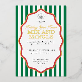 Folie Stripe Wavy Zakelijke feestdag Uitnodigen Uitnodiging