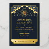 Folie Sun en Moon Tarot Kaart Wedding Invitation (Voorkant)