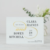 Folie Swash Save the Date Kaart (Staand Voorkant)