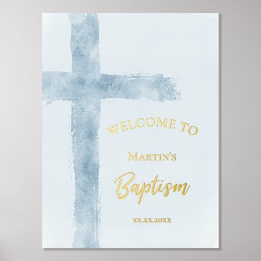 folie tekst Baptisme welkomstbord Afdrukken (Voorkant)