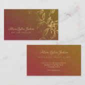 Folie terracotta elegant visitekaartje (Voorkant / Achterkant)