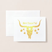 Folie Texas Longhorn Kerst Wenskaart Folie Kaarten (Voorkant met envelop)